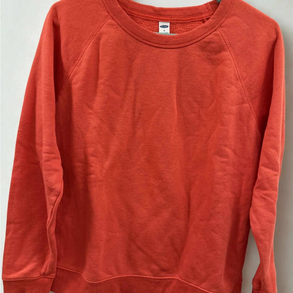 Old Navy Women's Bright Orange Crewneck Sweater
